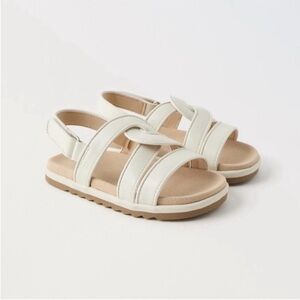 Zara Kids, White, CLASSIC SANDALS, 9 (6.1 inches) toddler